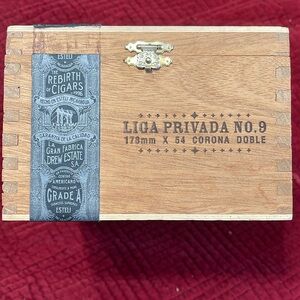 Drew Estate Liga Privada No. 9 Wooden Cigar Box (EMPTY)